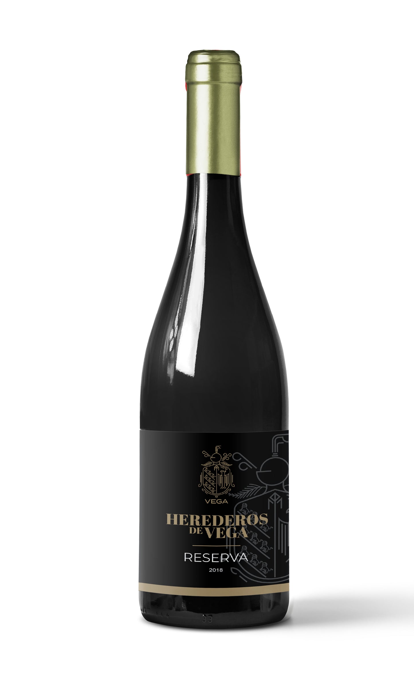 Herederos de Vega Tempranillo Reserva 2018. Caja de 6 botellas